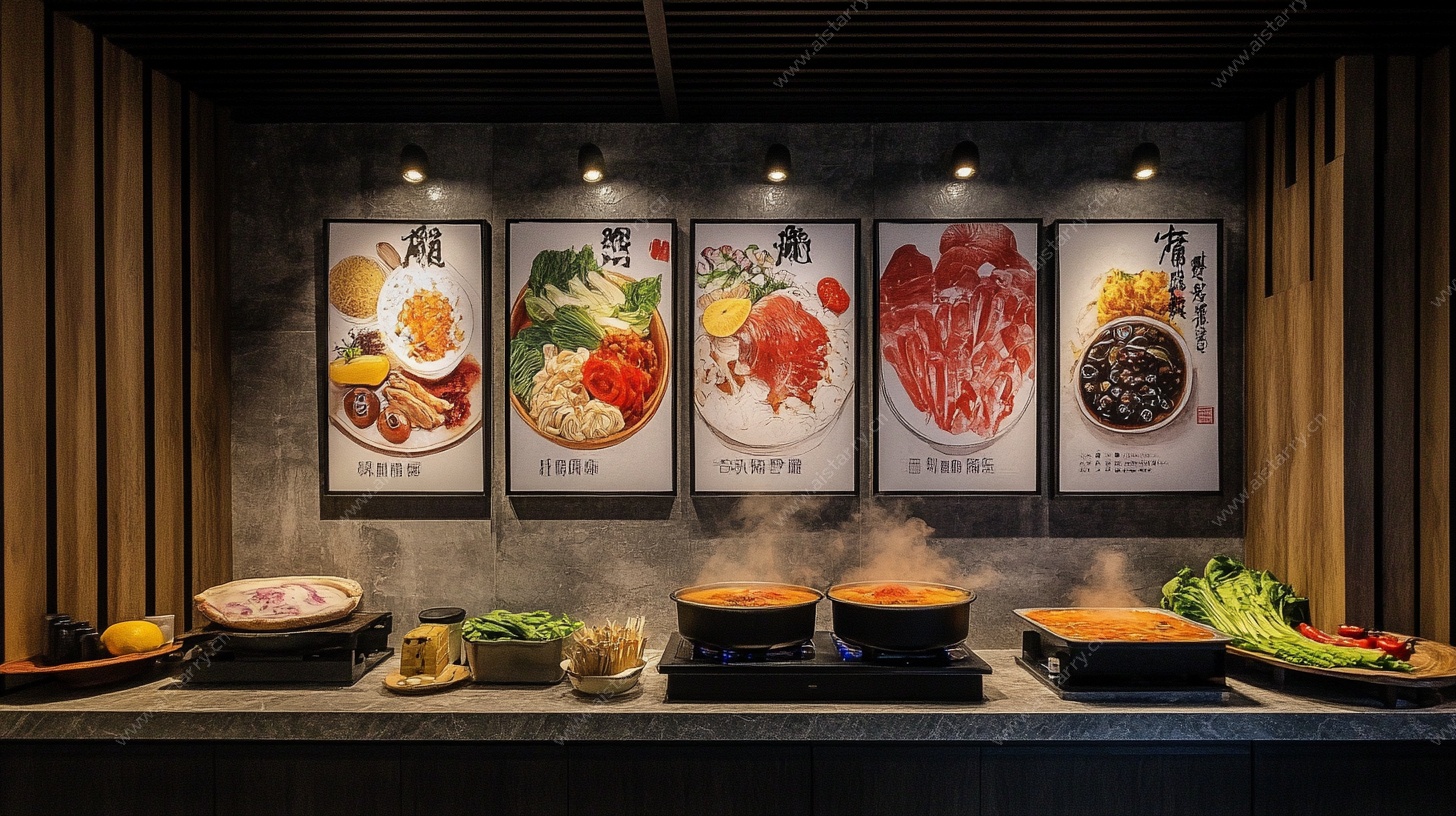 火锅食材展示区