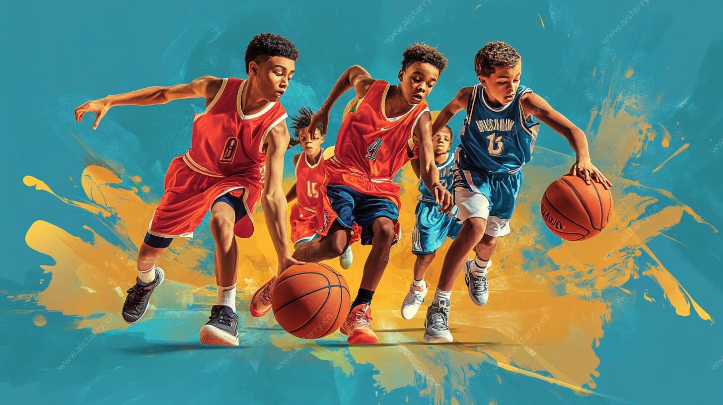 少年篮球对决瞬间