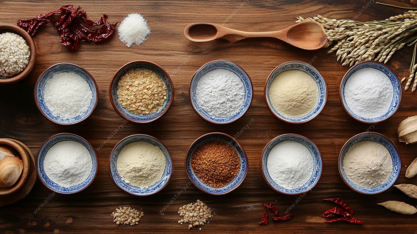 多样中式食材展示