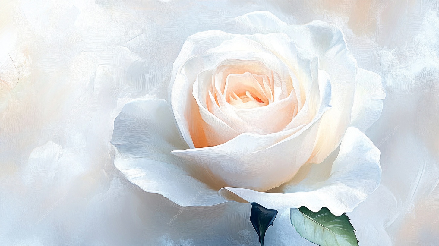 优雅白玫瑰梦幻背景图