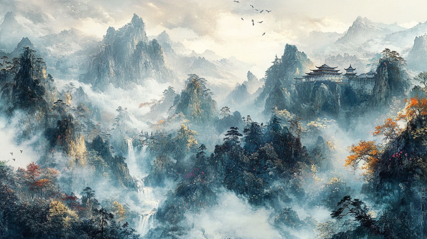 水墨山水意境图