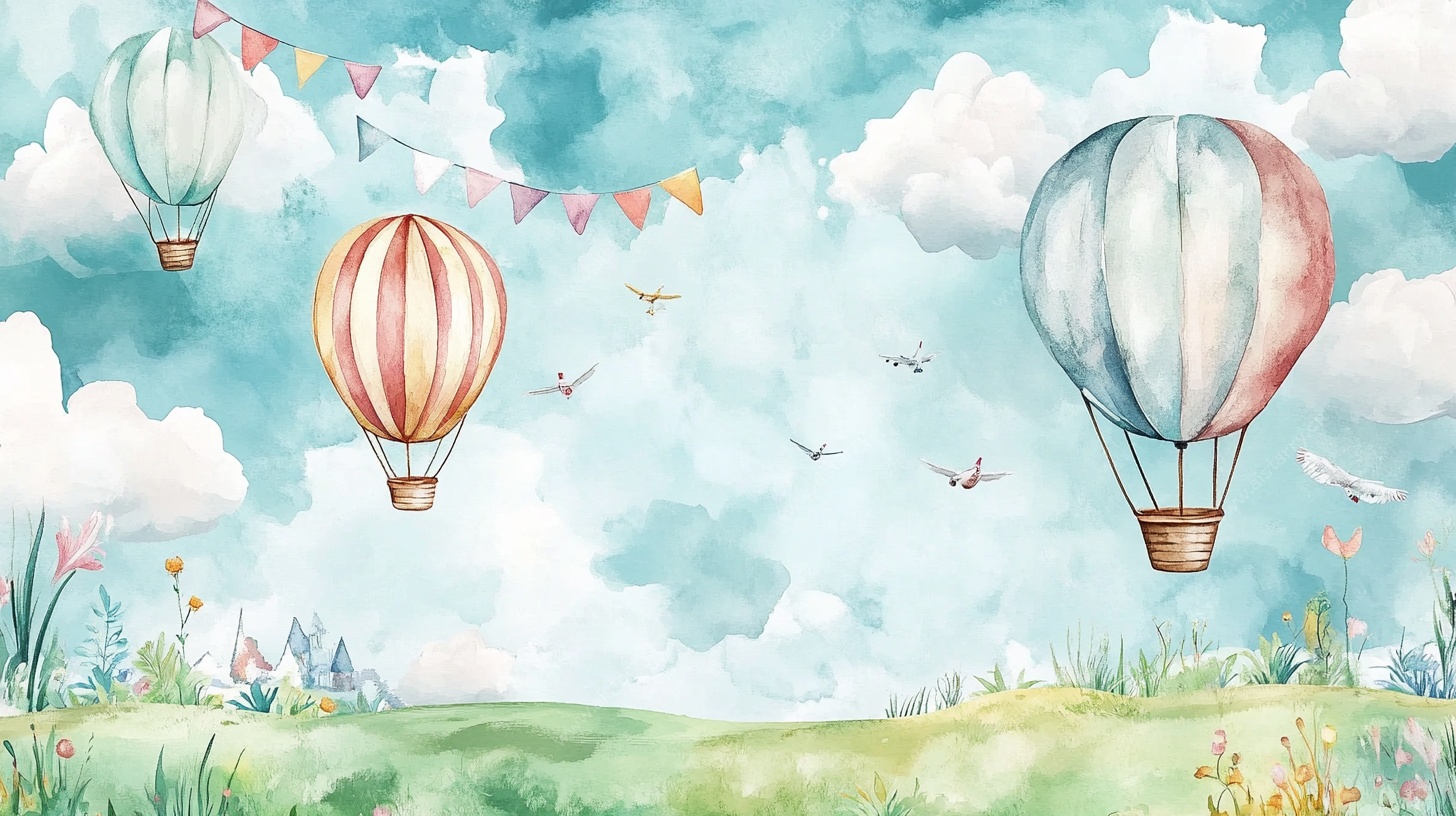 梦幻天空下的热气球之旅