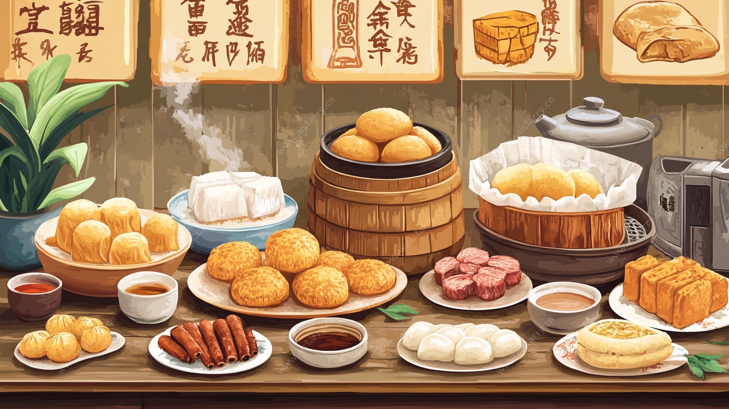 中式传统点心美食展示