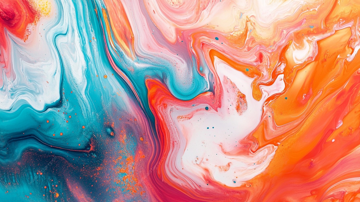 流体艺术彩色抽象背景图