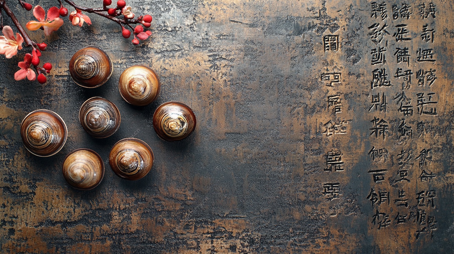 中式茶具与古典背景组合