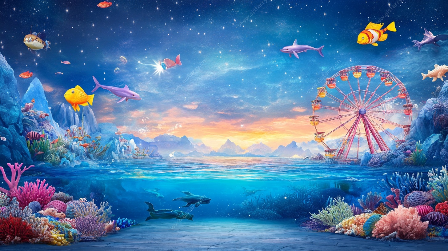 梦幻海底与摩天轮美景