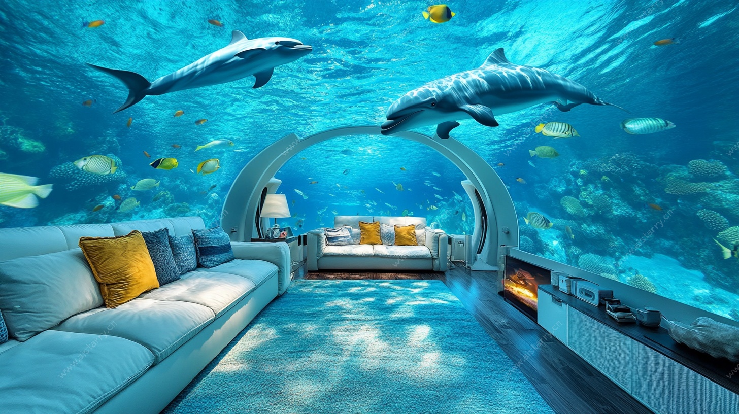 海底主题梦幻客厅场景