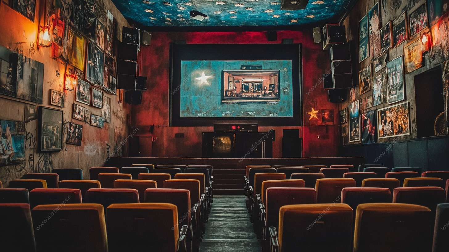 复古风格的私人影院空间