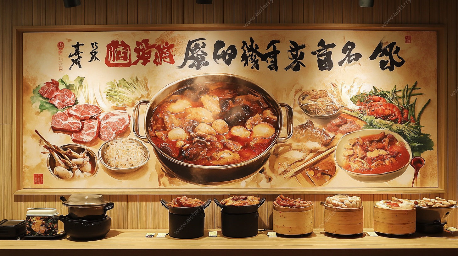 美味火锅餐厅墙面装饰画