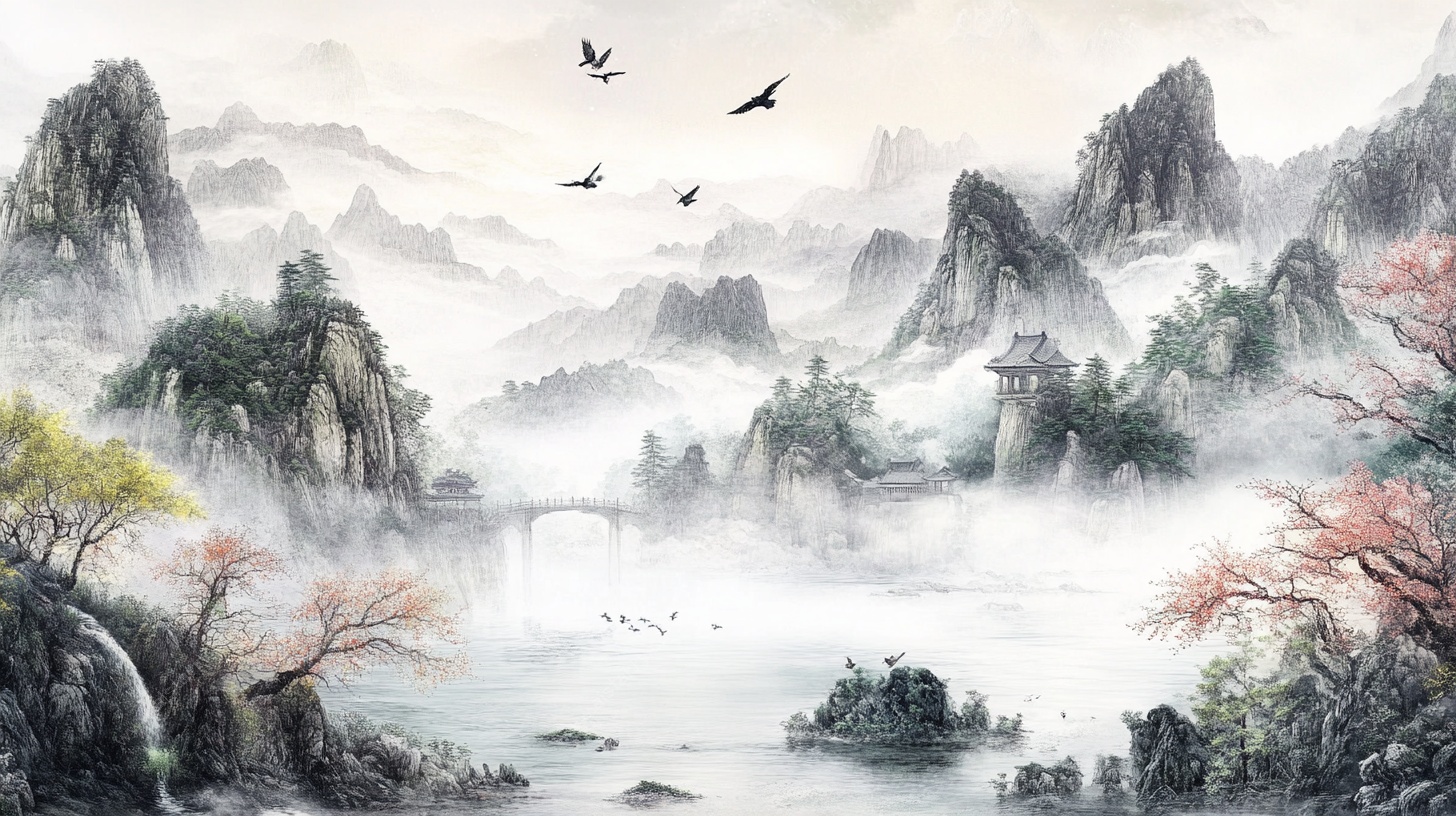 水墨山水意境图