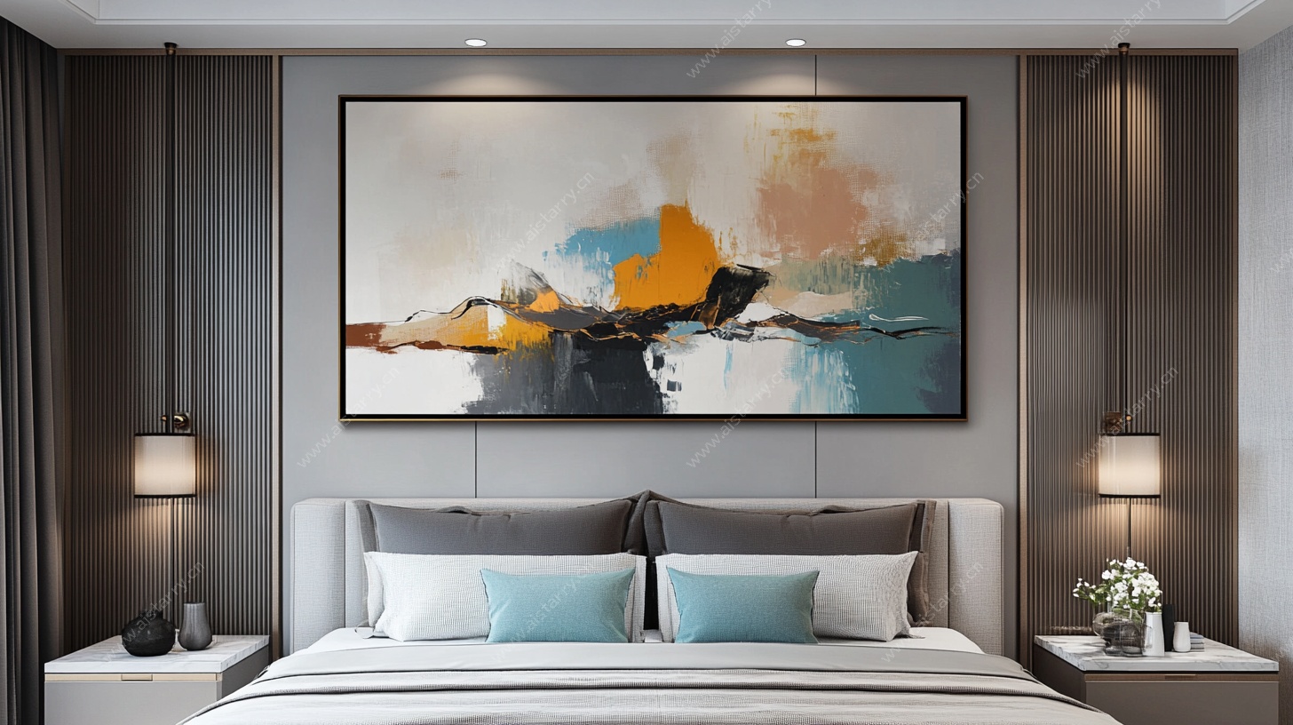 现代简约卧室抽象艺术挂画