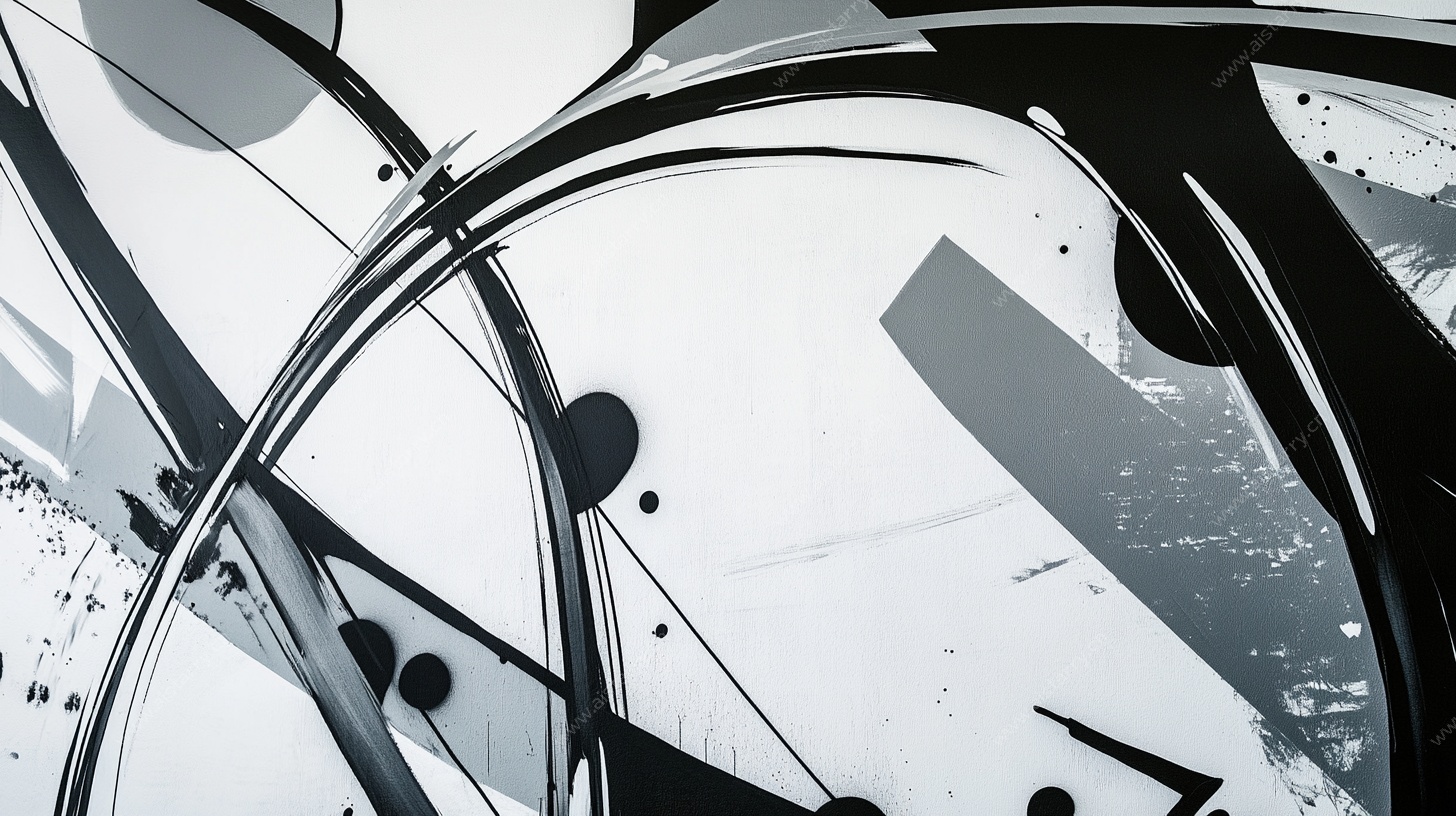 抽象几何金属线条艺术图