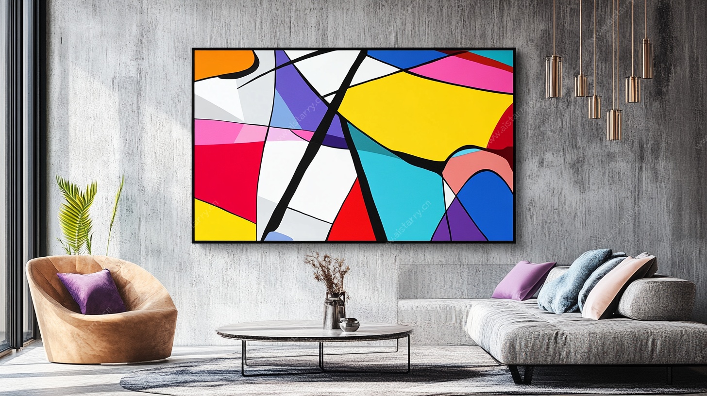 现代抽象艺术客厅装饰画