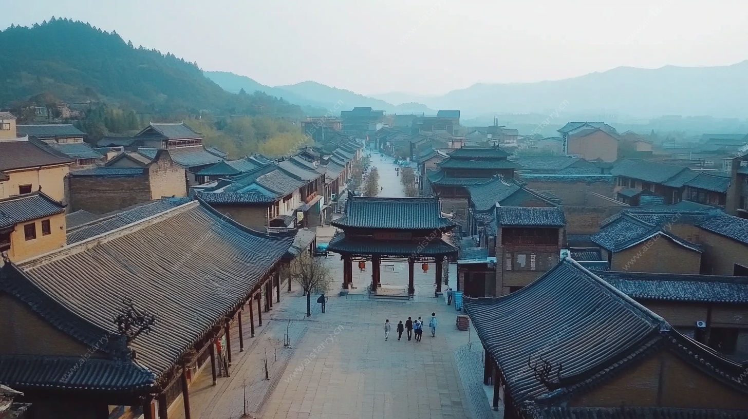 古色古香的中式传统村落