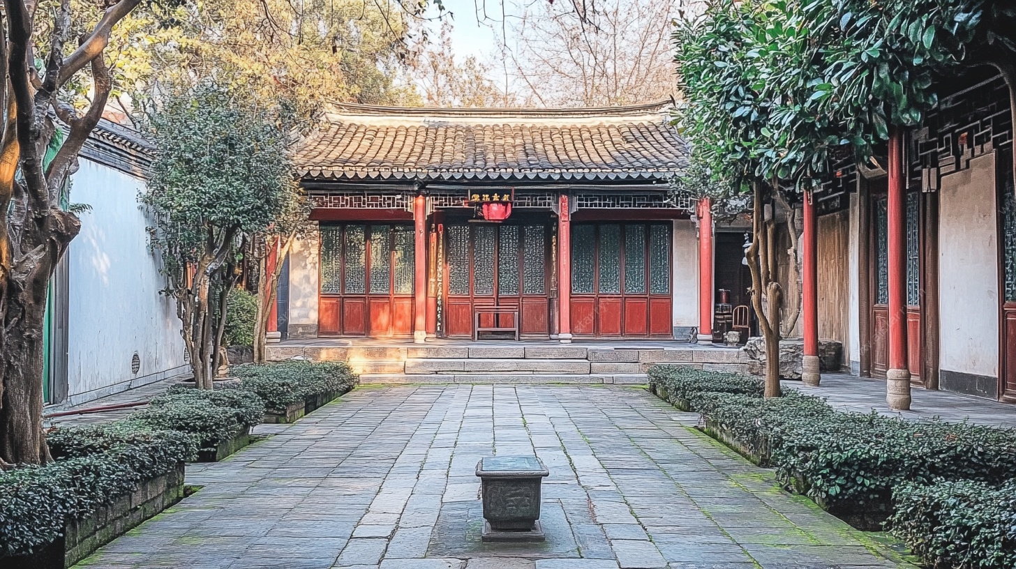 中式庭院静谧一角