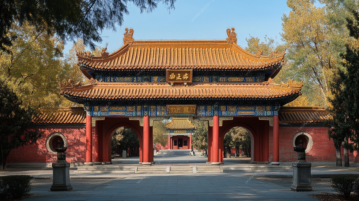 中式古典牌坊建筑景观