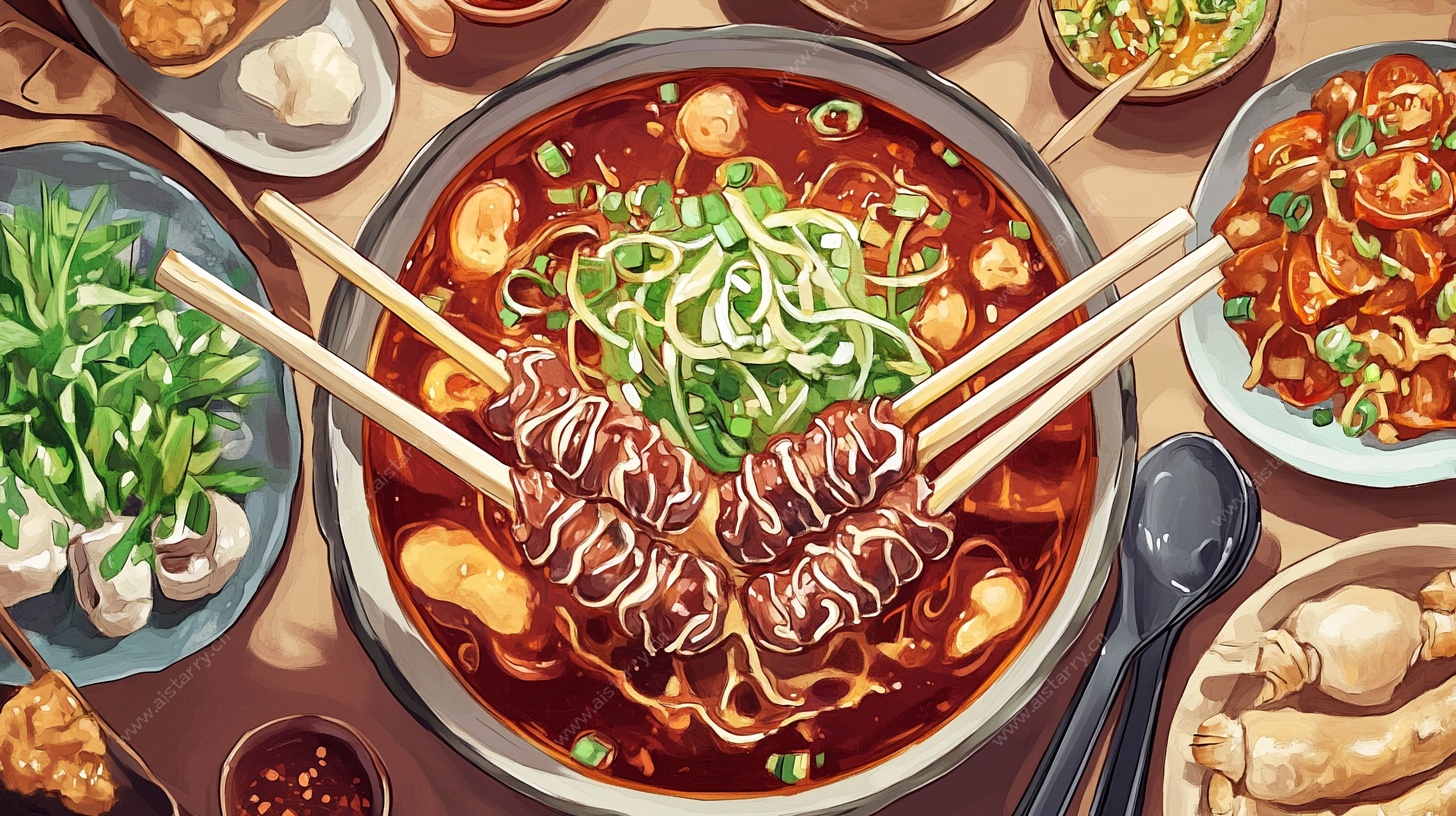 热气腾腾的火锅美食盛宴
