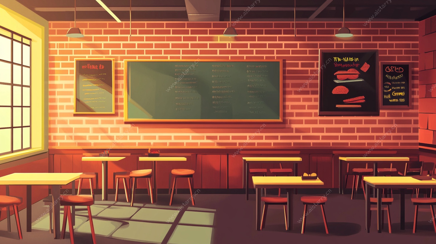 复古风餐厅室内场景