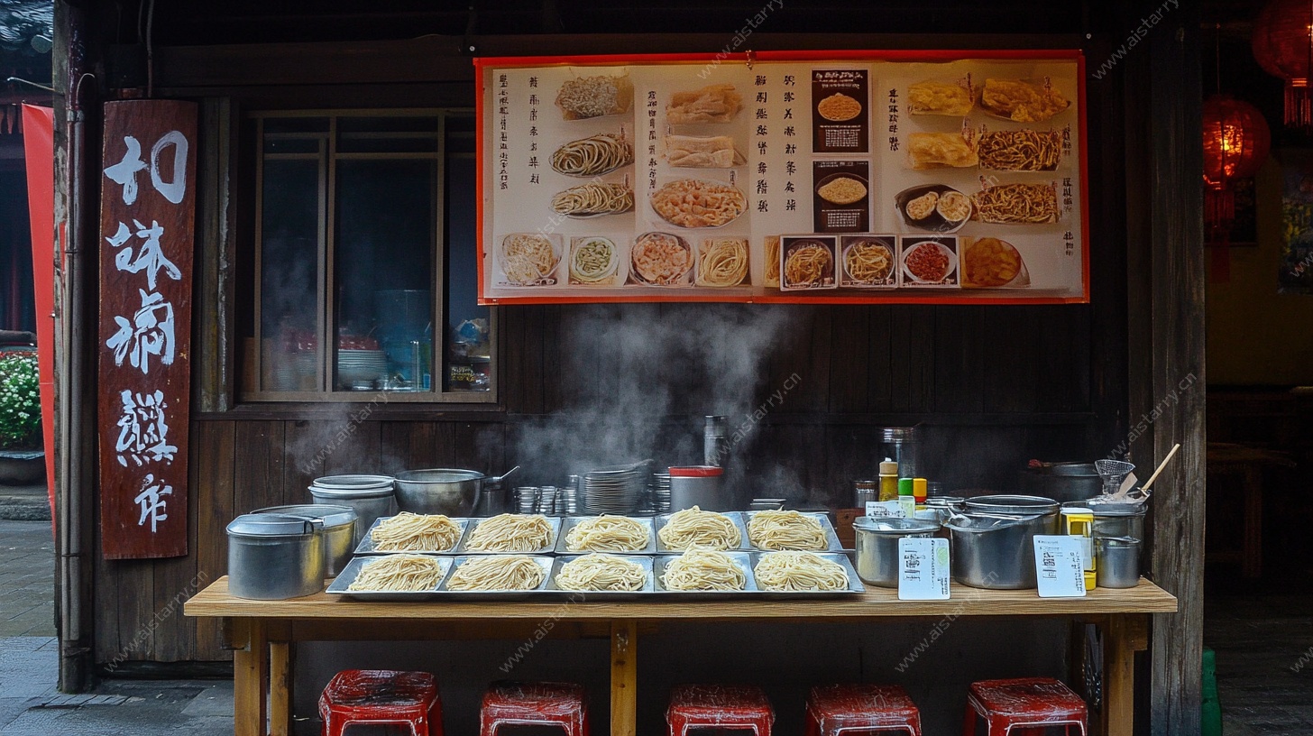 街边美味小吃摊