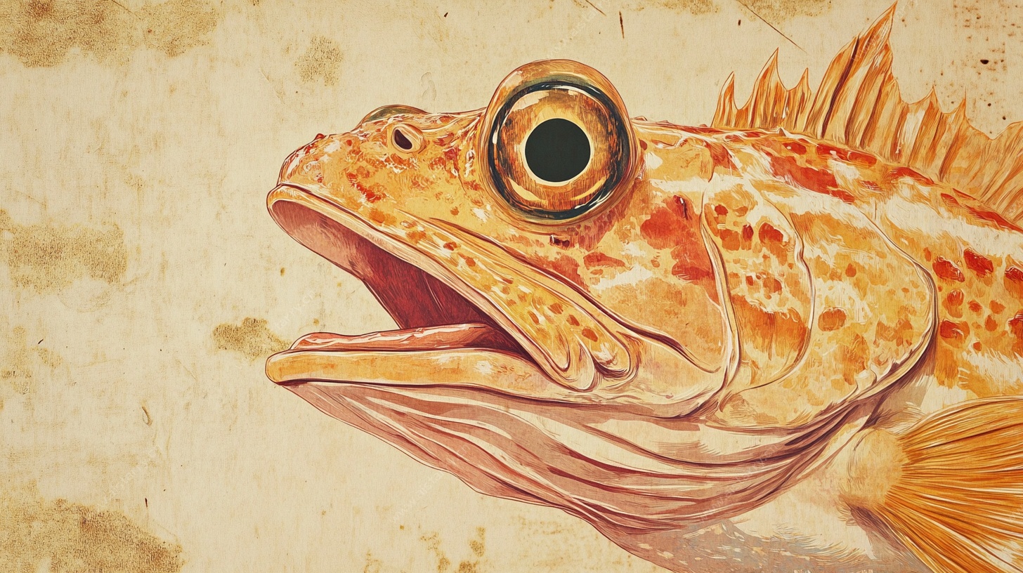 复古风插画大眼鱼