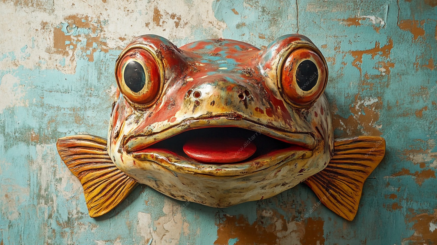 复古风鱼形墙面装饰挂件