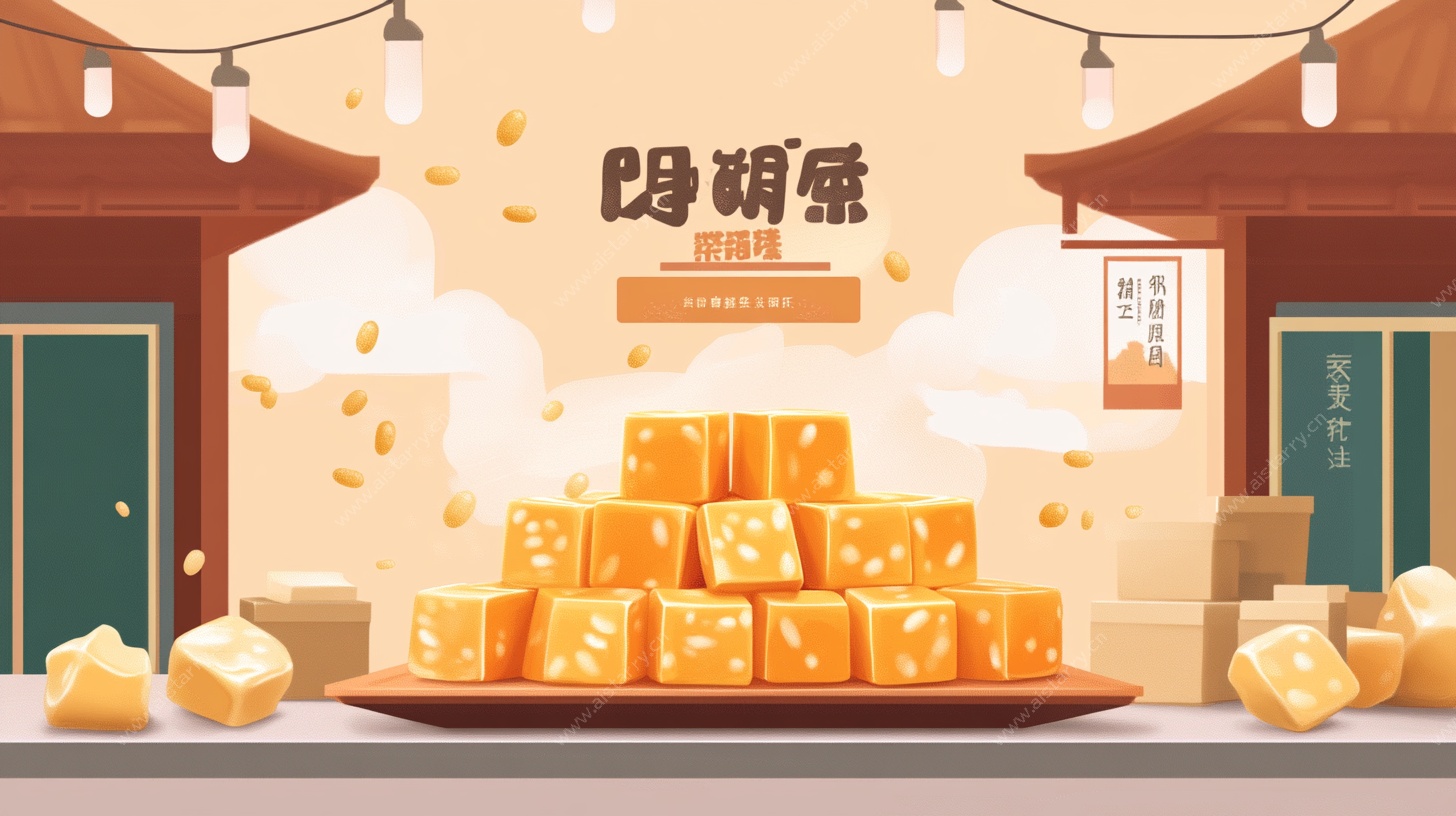 传统奶疙瘩美食插画展示