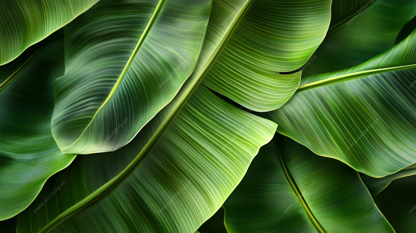 翠绿芭蕉叶 自然清新质感
