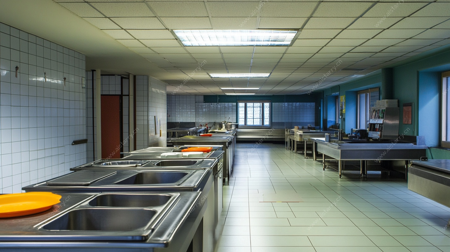 干净宽敞的商用厨房空间