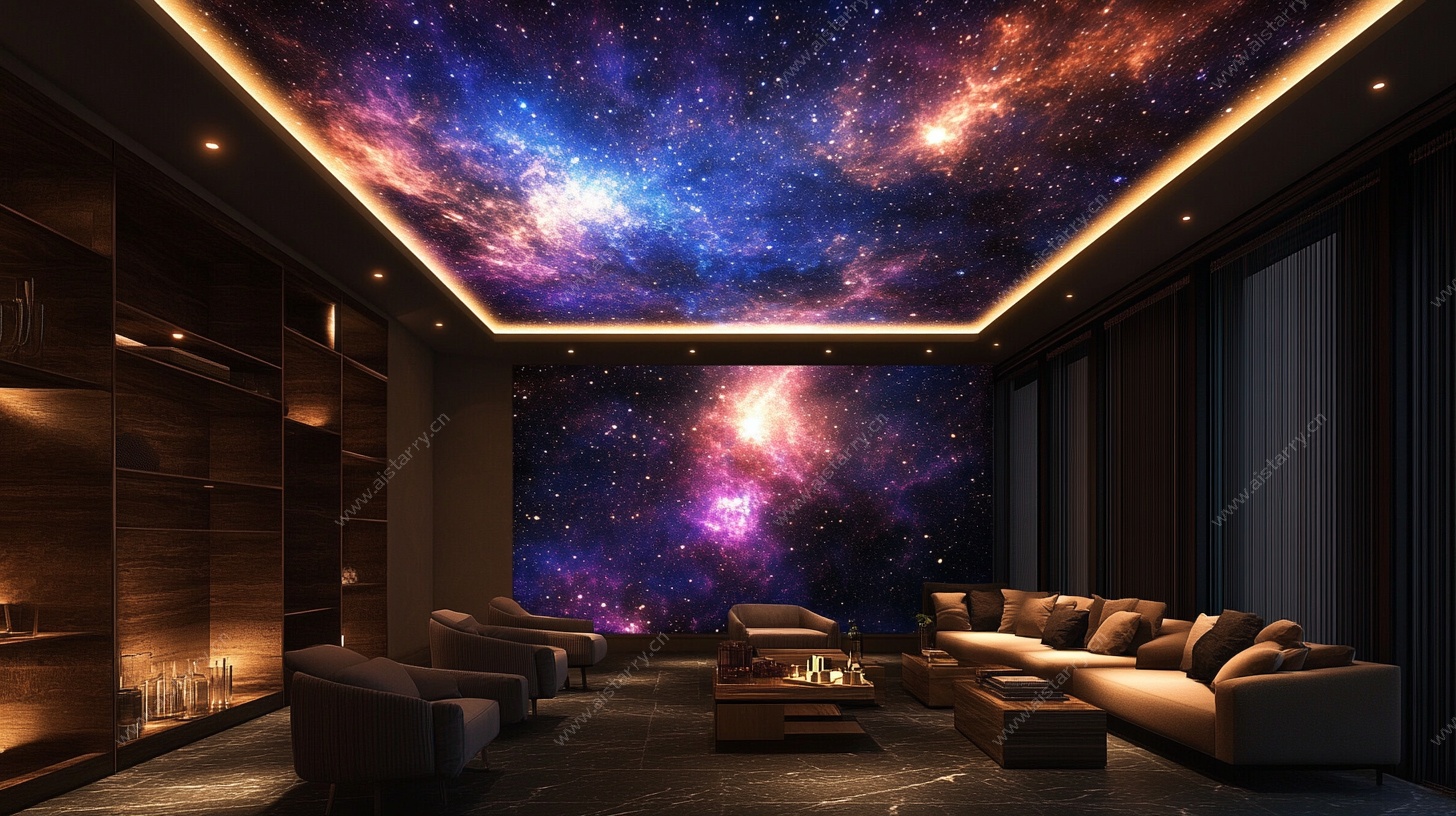 星空主题豪华客厅空间