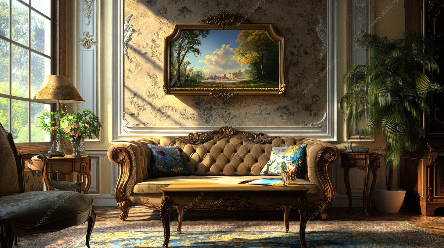 欧式复古客厅优雅景致