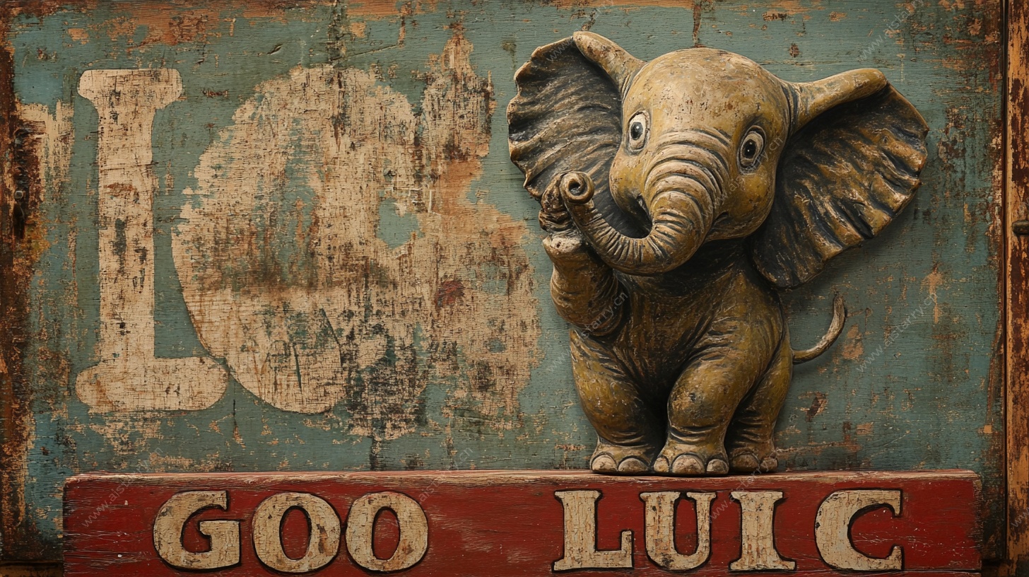 复古风大象装饰摆件