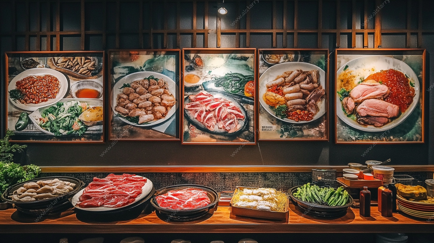 韩式烤肉展示 诱人食材