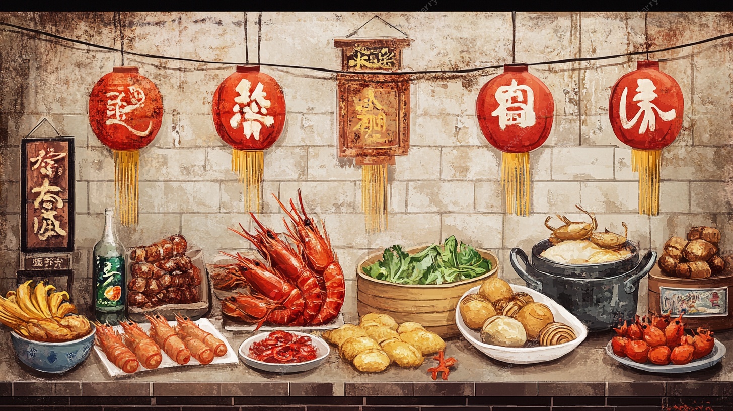 传统风味美食展示