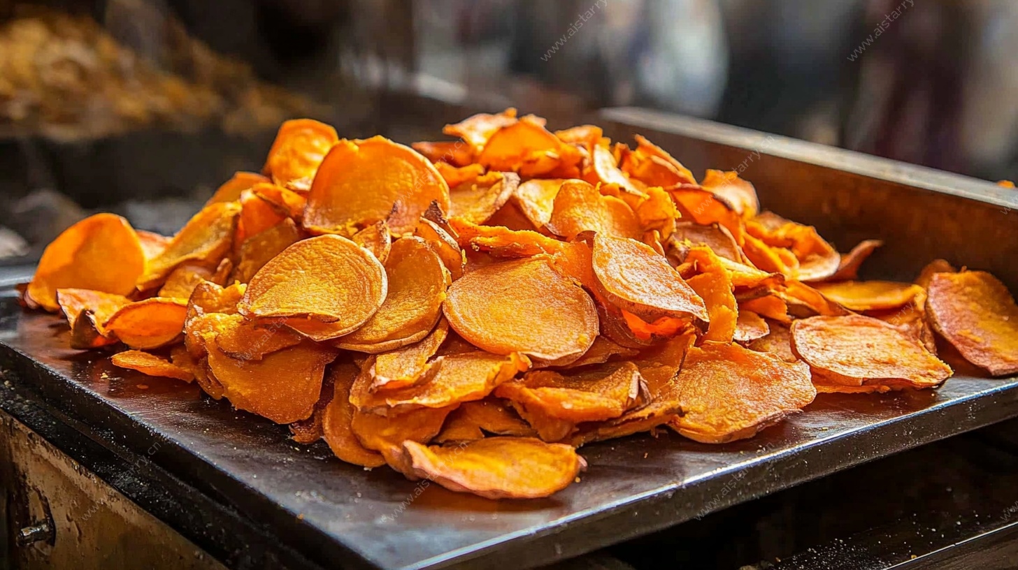 香脆红薯片 诱人小吃