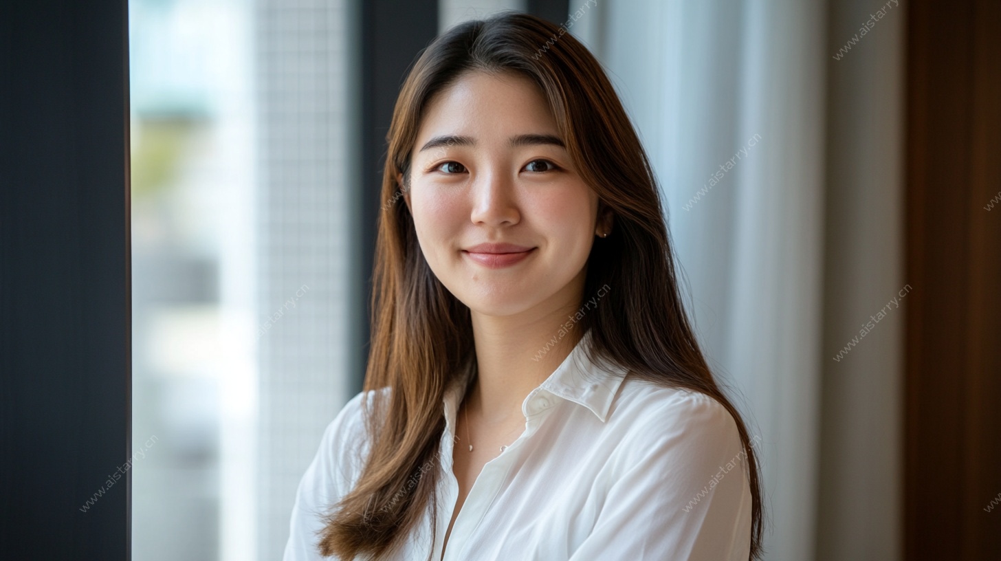 商务女性微笑特写