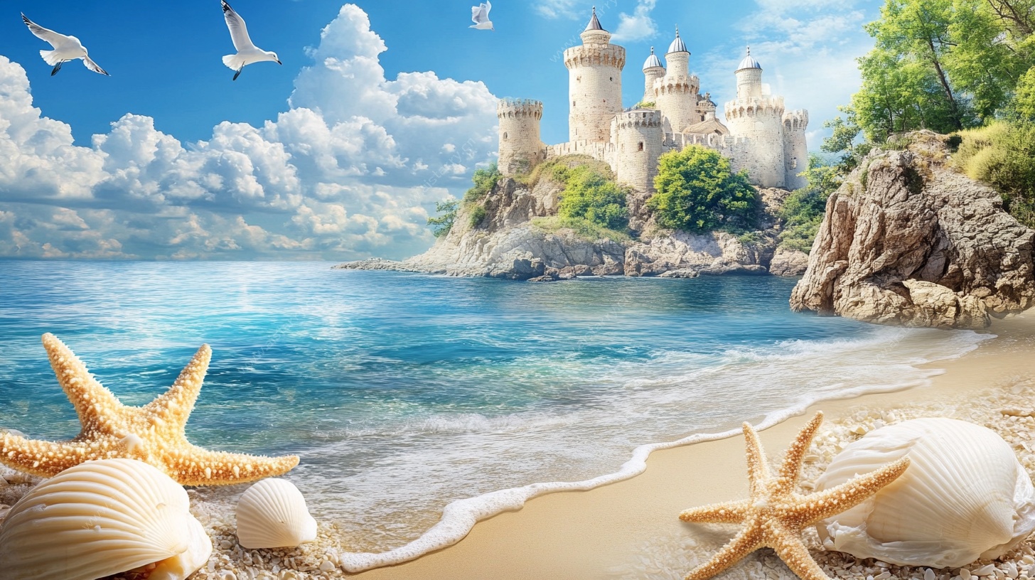 海边城堡美景