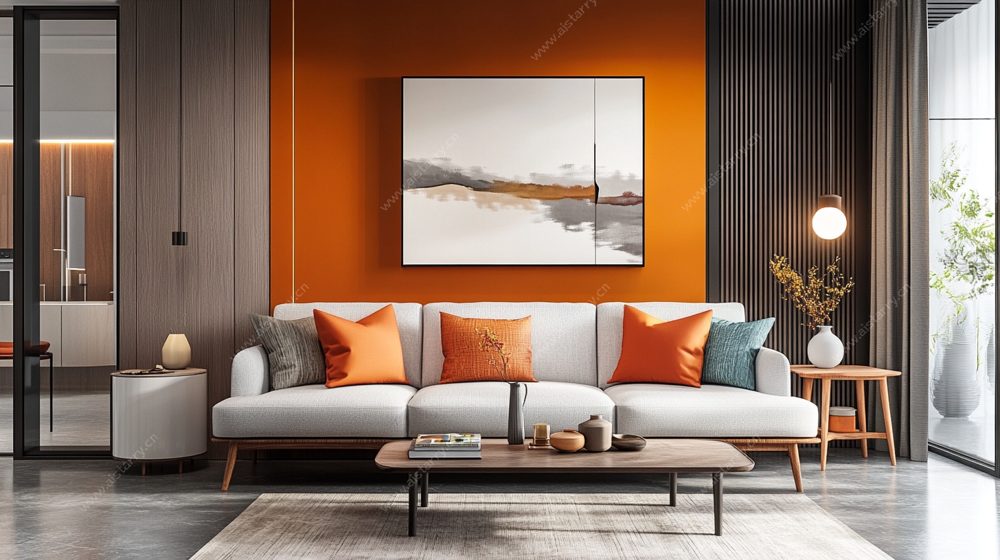 现代简约风客厅温馨一角