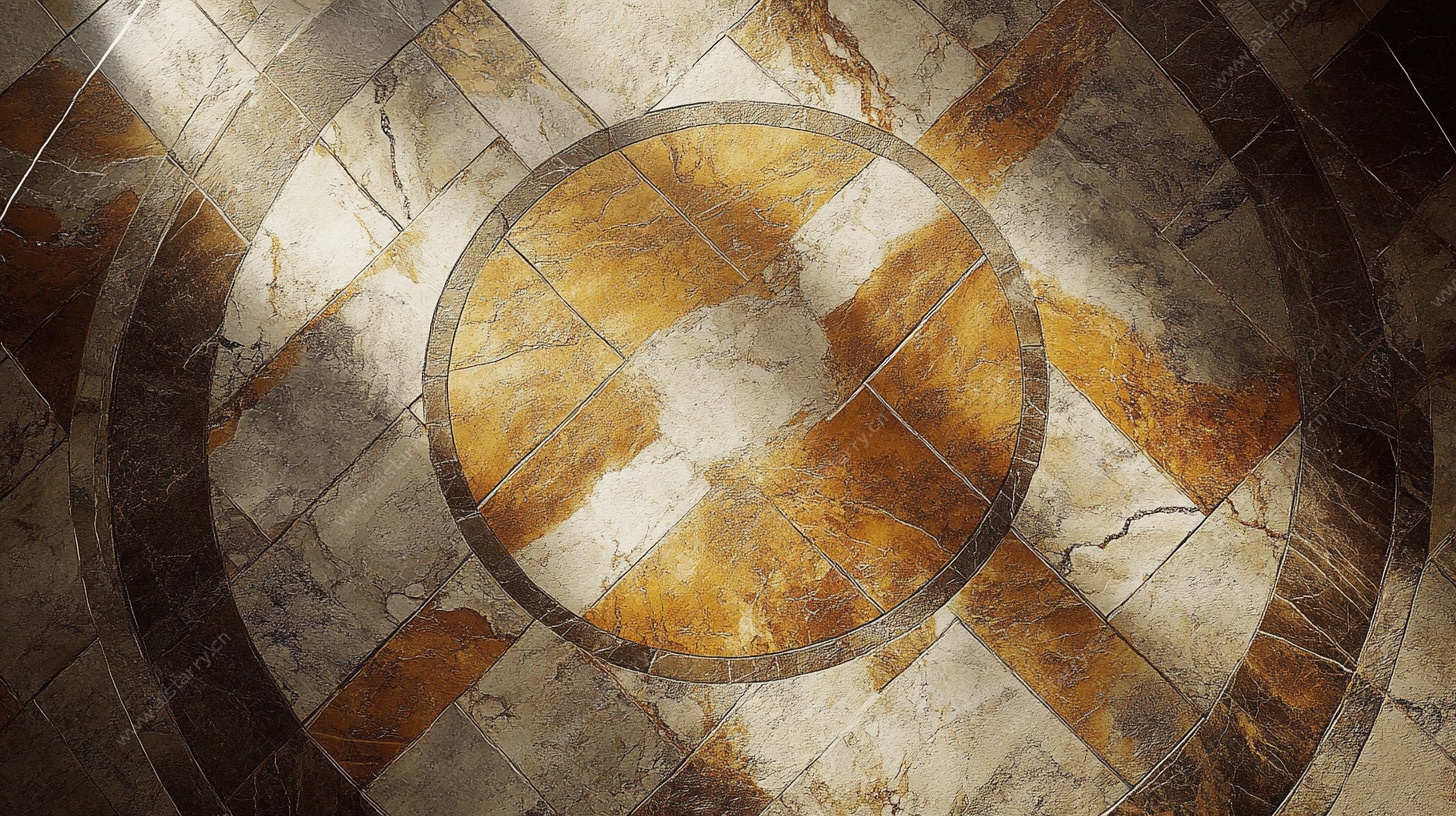 精美大理石拼花地面