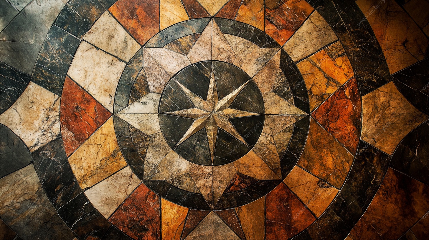 复古几何拼花地面瓷砖