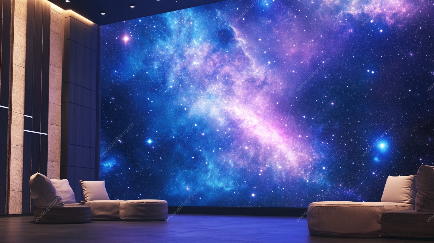 星空主题客厅背景墙