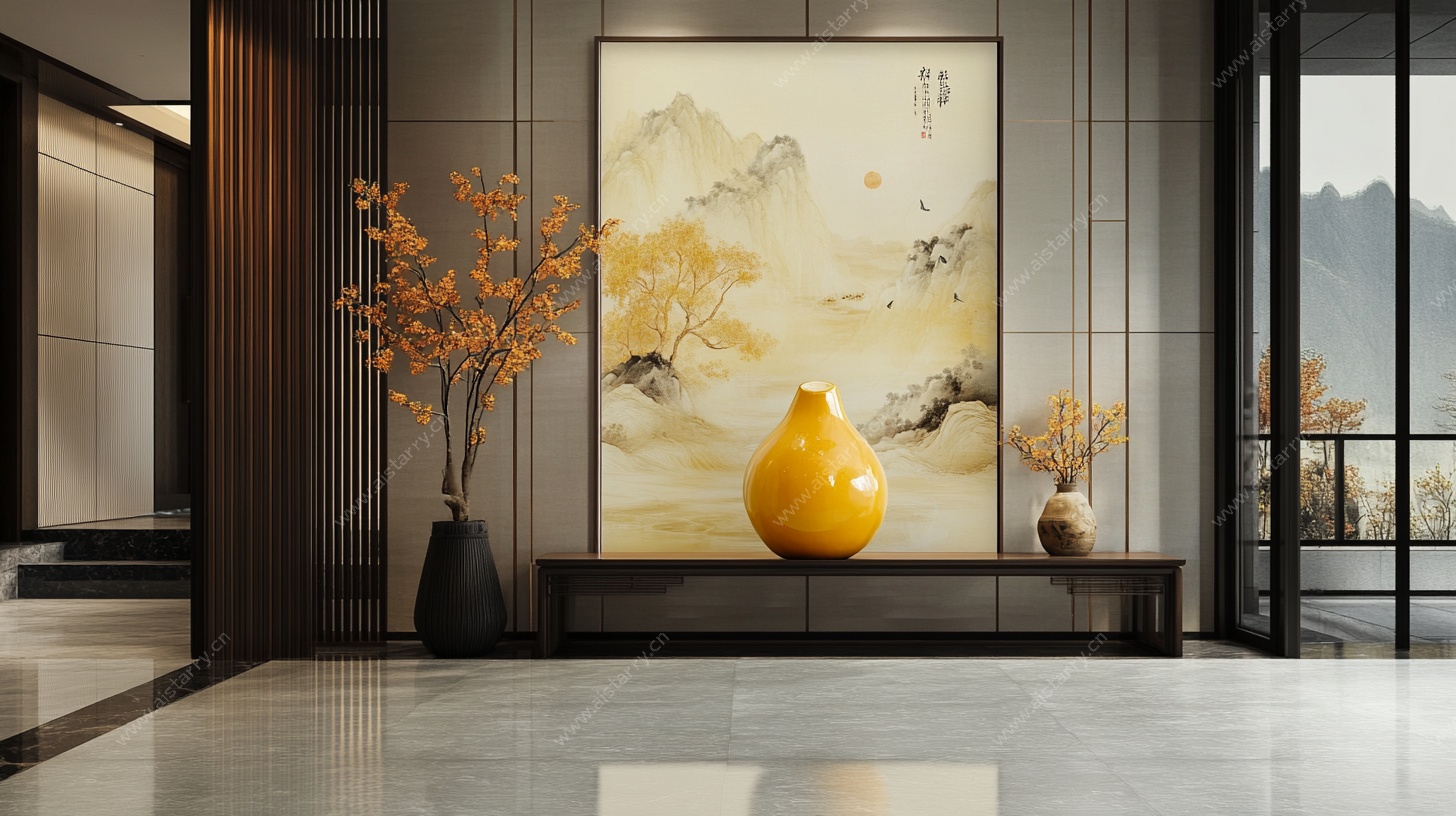 中式玄关 雅致装饰摆件