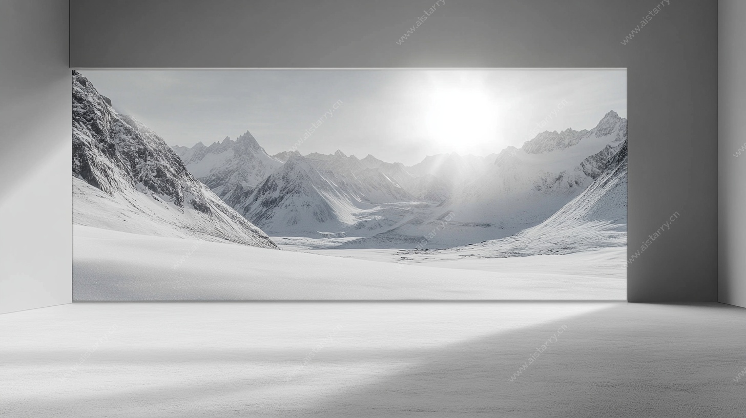 室内雪景巨幅画卷