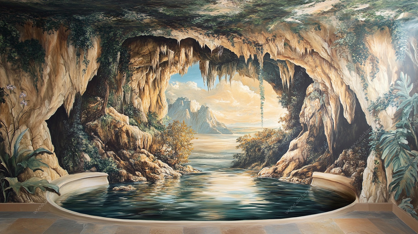 梦幻洞穴景观壁画