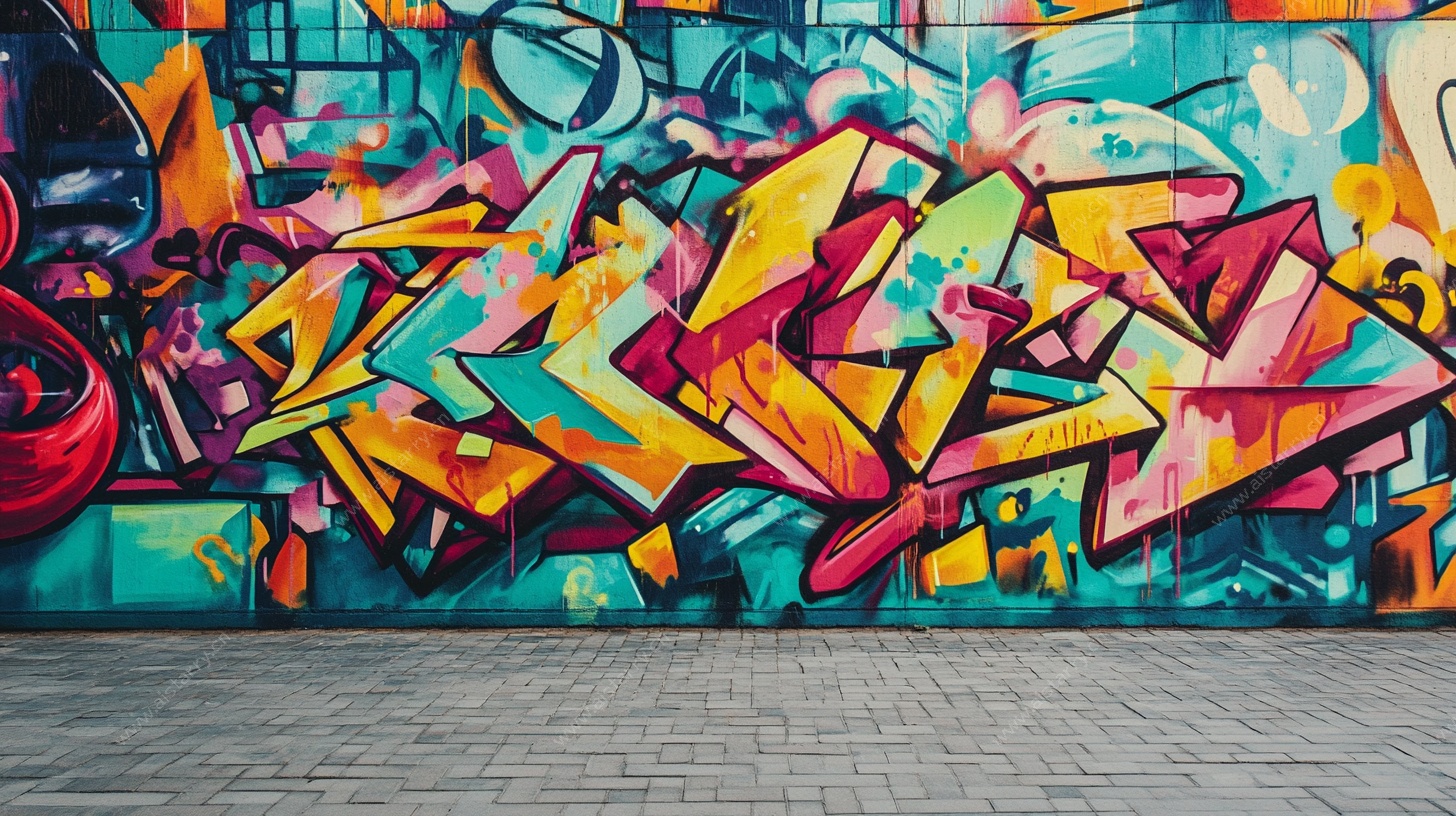 绚丽街头涂鸦艺术画面