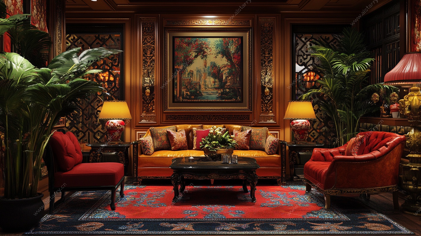 豪华古典风客厅优雅一角