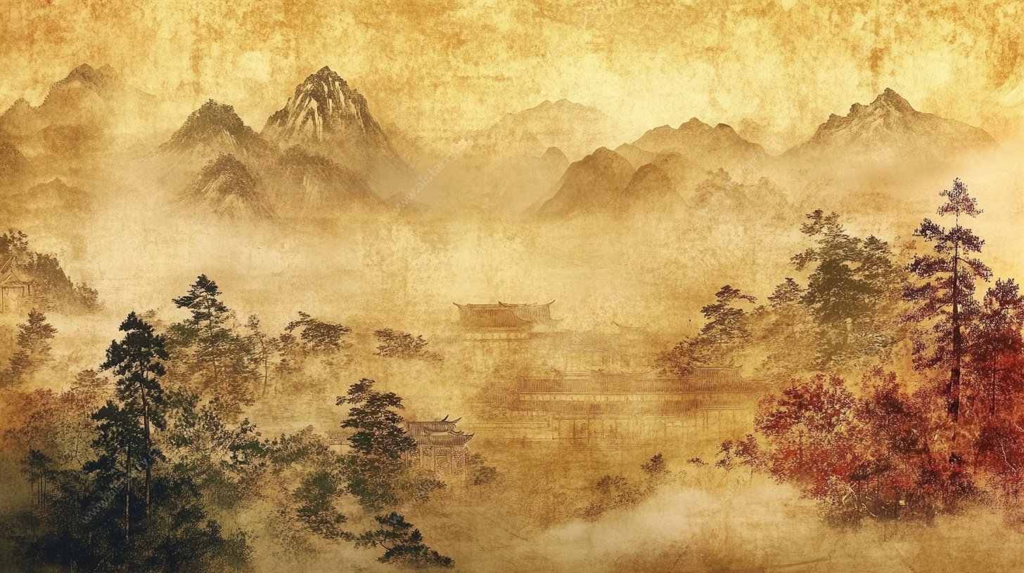 古风山水意境图