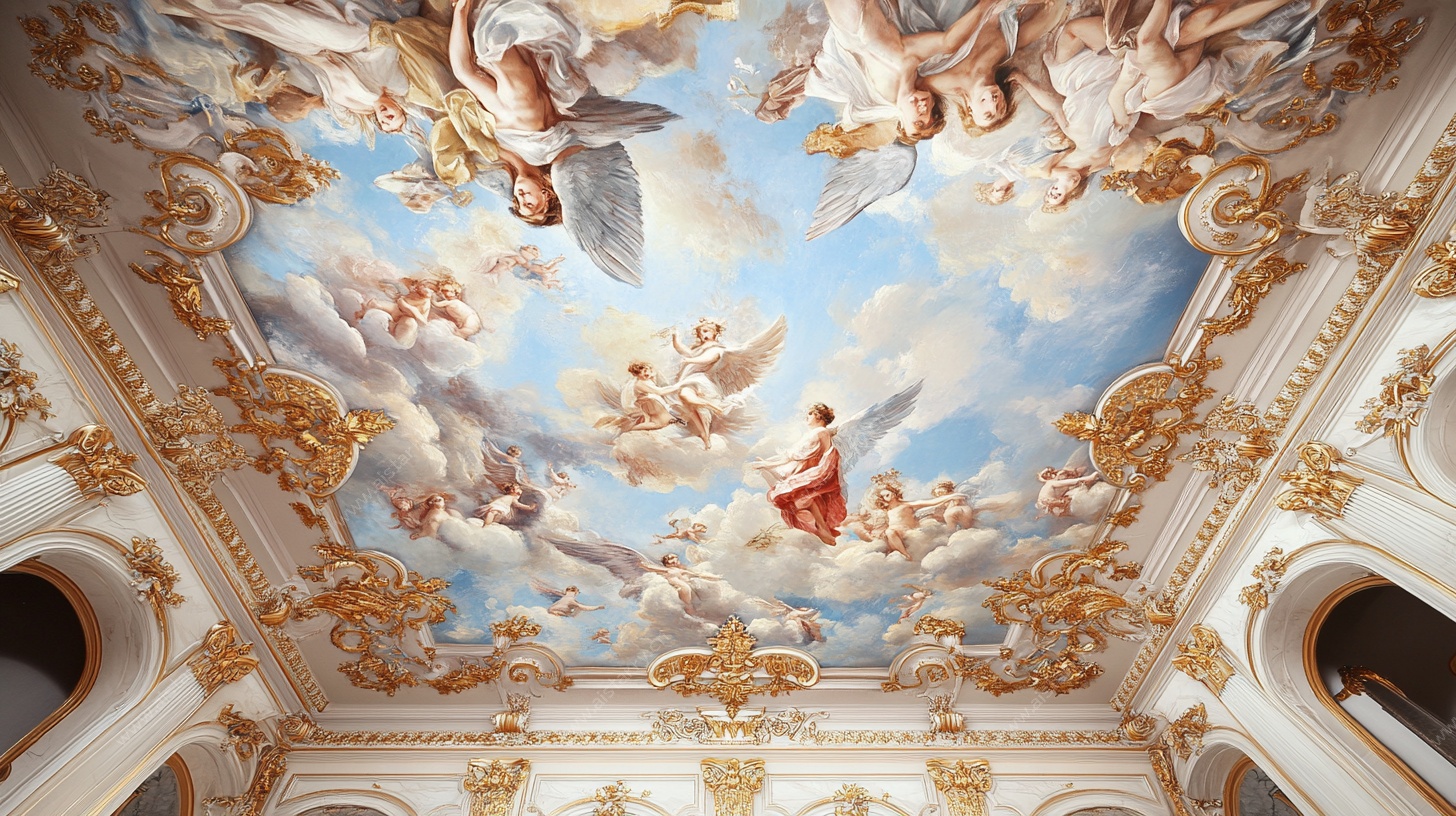 巴洛克风格精美天花板壁画