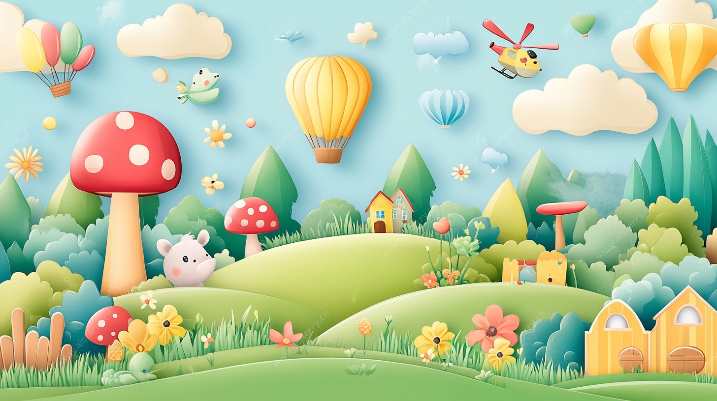 梦幻童话风儿童乐园场景