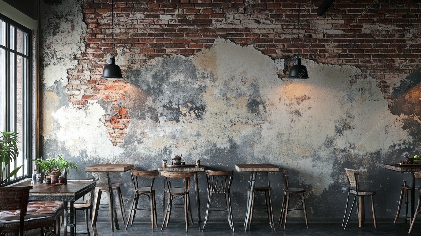 复古风砖墙餐厅内景