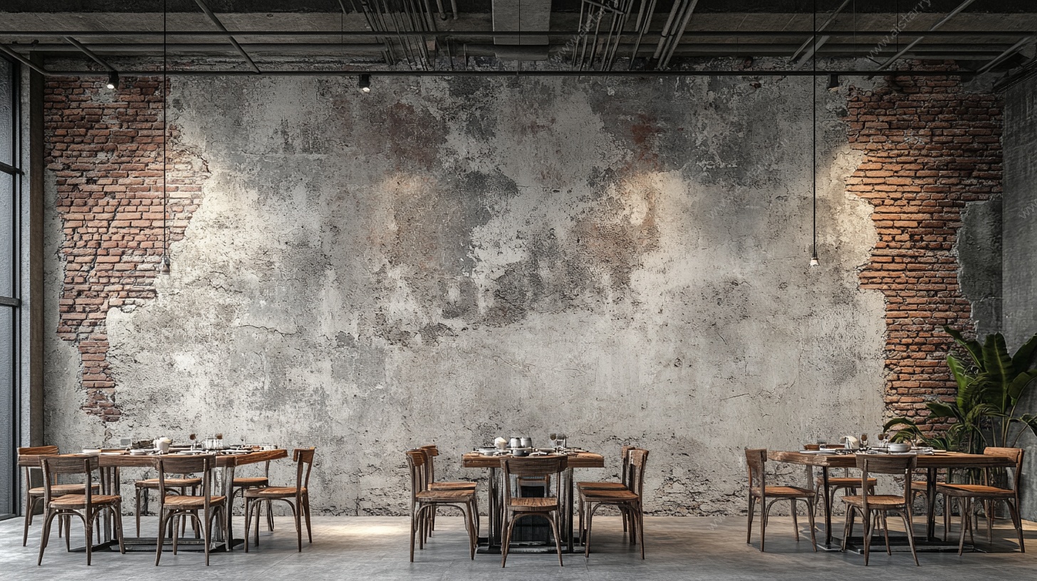 工业风餐厅室内场景